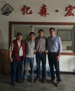 Jamey Hurst and Michael Kennedy during a visit to Linden's Chinese customers in March 2015